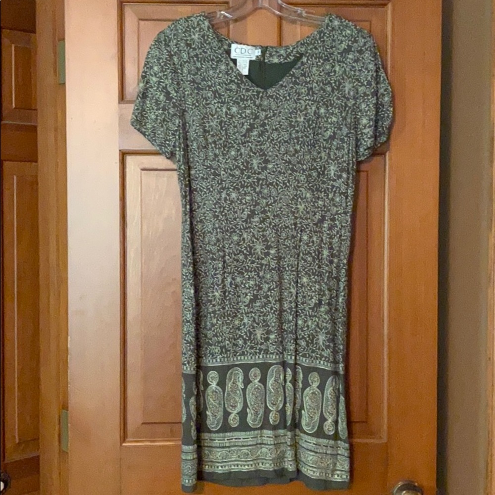 Cute summer dress in green with embellishments